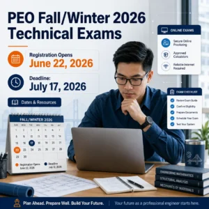 PEO Fall/Winter 2026 Technical Exams: Registration Dates, Deadlines, and Key Resources